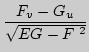 $\displaystyle \frac{F_v-G_u}{\sqrt{EG-F^{\;2}}}$