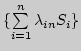 $\{\sum\limits_{i=1}^n\lambda _{in}S_i\}$