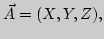 $\vec A=(X,Y,Z),$