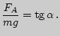 $\displaystyle {F_A\over mg}=\tg{\alpha} .$