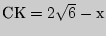 $ = 2\sqrt 6 - $