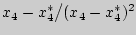 ${x_4 - x_4^\ast } \mathord{\left/ {\vphantom {{x_4 - x_4^\ast } {(x_4 - x_4^\ast )^2}}} \right. \kern-\nulldelimiterspace} {(x_4 - x_4^\ast )^2}$