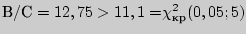 $ \mathord{\left/ {\vphantom { { = 12,75 > 11,1 = }}}
\right. \kern-\nulldelimiterspace} { = 12,75 > 11,1 = }\chi_{}^2 (0,05;5)$
