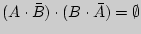 $(A \cdot \bar {B}) \cdot (B \cdot \bar {A}) = \emptyset$